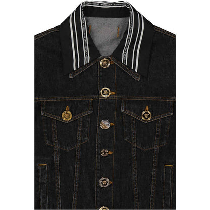 Medusa Motif Denim Jacket-Versace-LabelTerrace.com