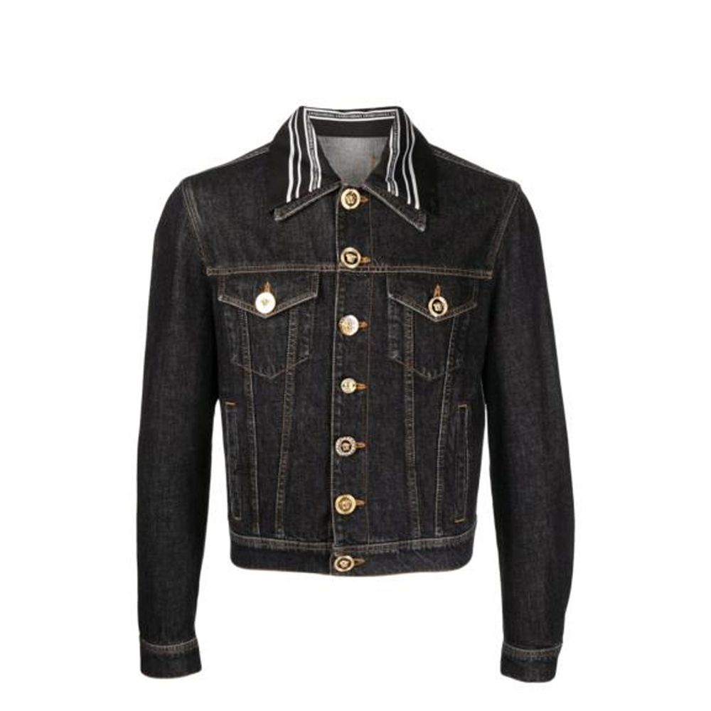 Medusa Motif Denim Jacket-Versace-LabelTerrace.com