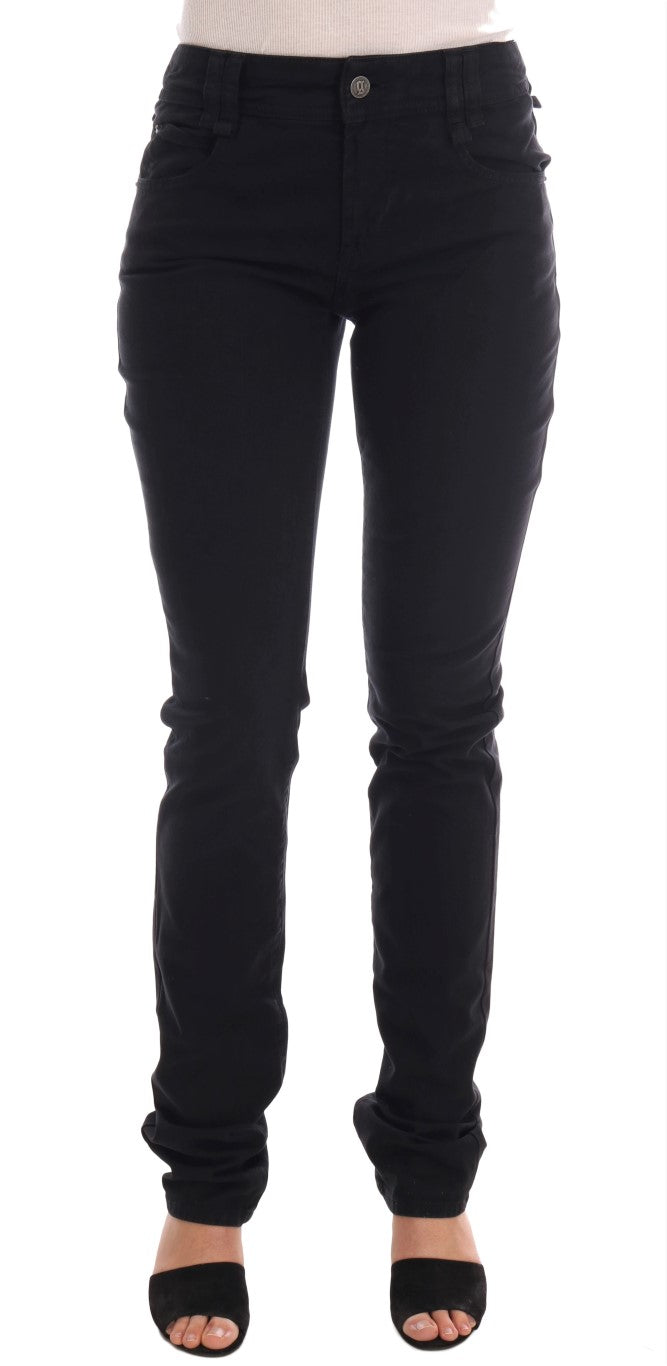 Black Cotton Denim Stretch Regular Fit Jeans-John Galliano-LabelTerrace.com