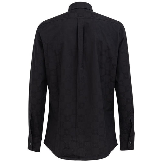 Black Cotton Shirt-Dolce & Gabbana-LabelTerrace.com