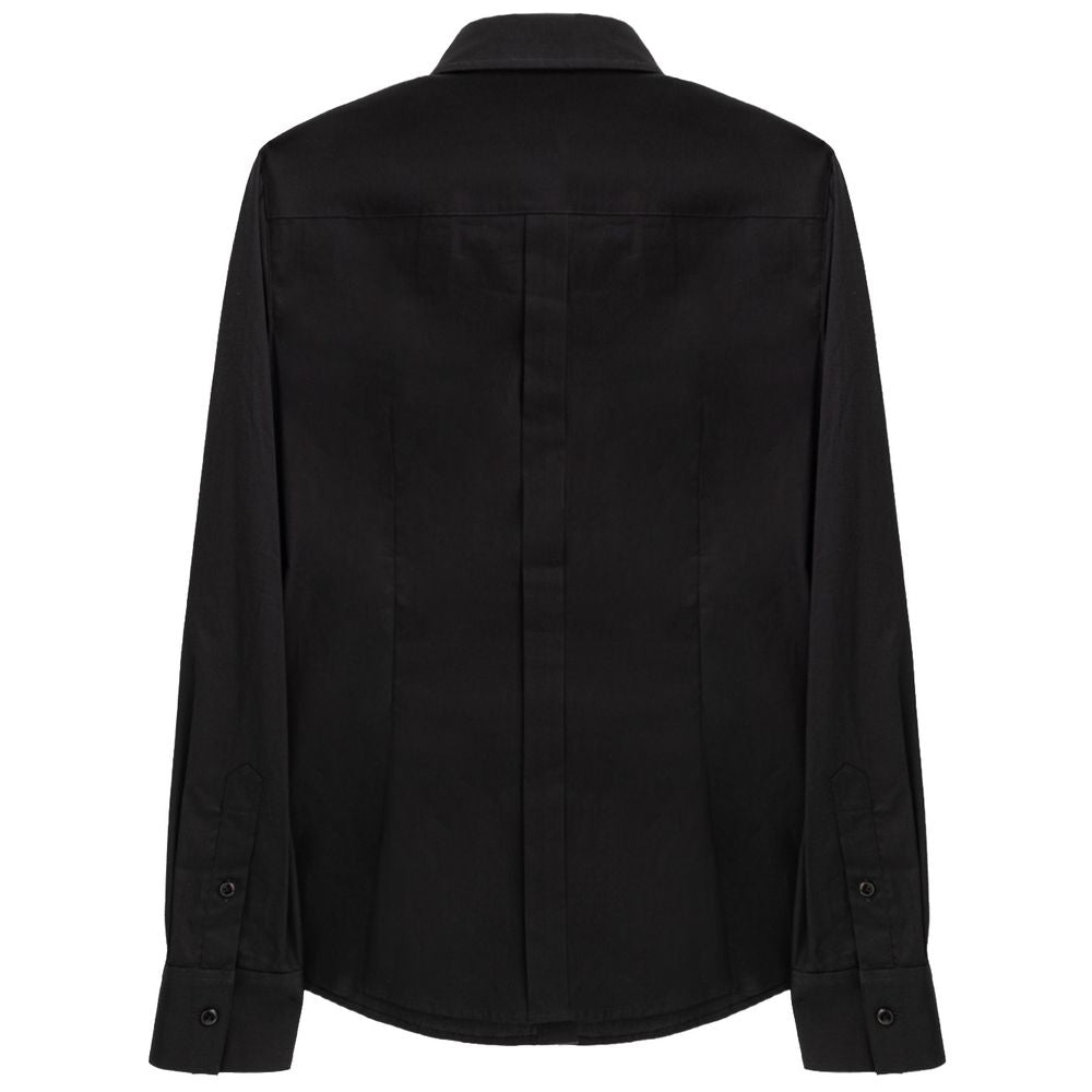 Black Cotton Shirt-Dolce & Gabbana-LabelTerrace.com