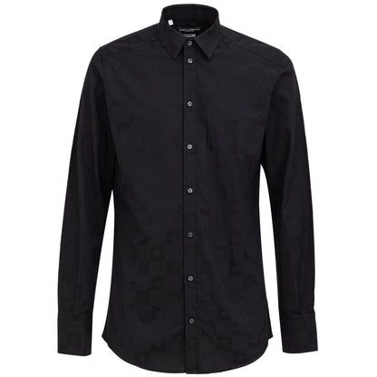 Black Cotton Shirt-Dolce & Gabbana-LabelTerrace.com