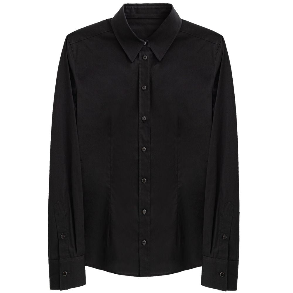 Black Cotton Shirt-Dolce & Gabbana-LabelTerrace.com