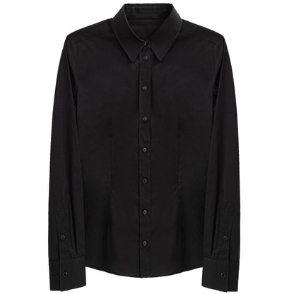 Black Cotton Shirt-Dolce & Gabbana-LabelTerrace.com