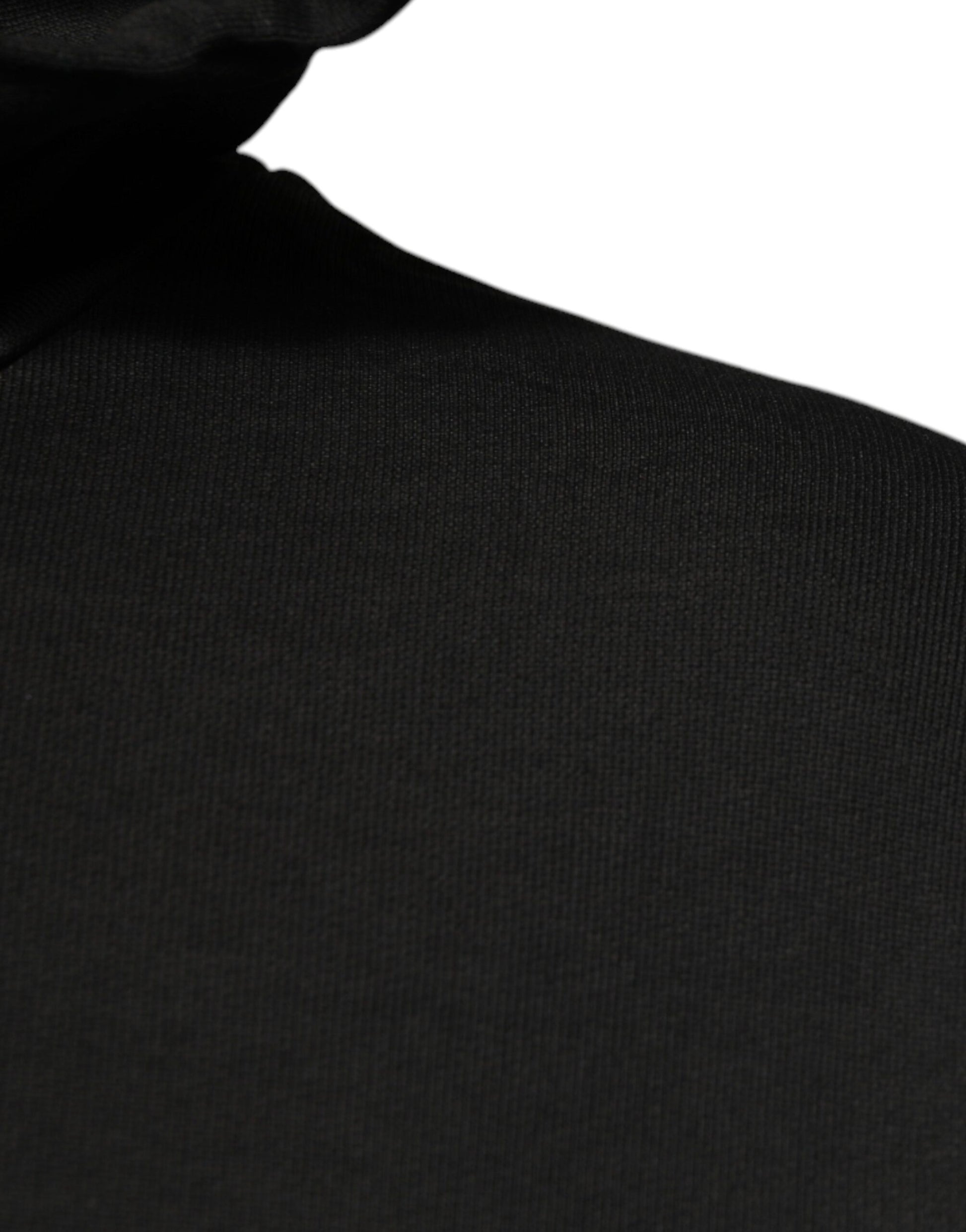 Black Cotton Hooded DG Shield Pullover Sweater-Dolce & Gabbana-LabelTerrace.com