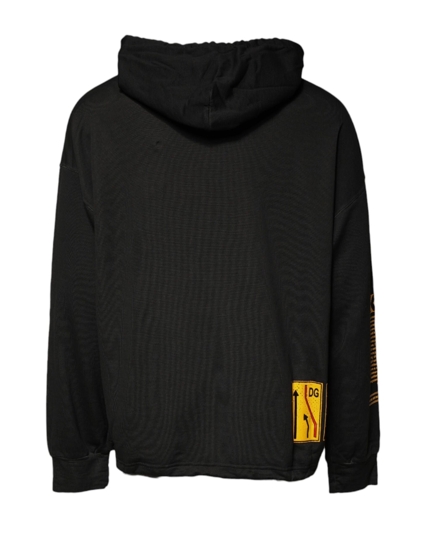 Black Cotton Hooded DG Shield Pullover Sweater-Dolce & Gabbana-LabelTerrace.com