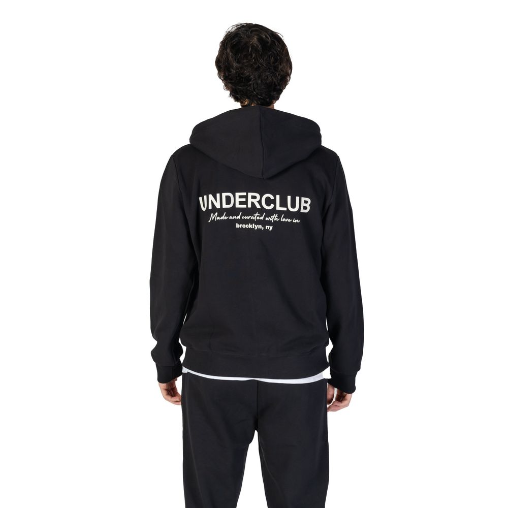Black Cotton Hoodie-Underclub-LabelTerrace.com