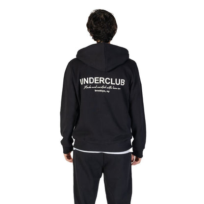 Black Cotton Hoodie-Underclub-LabelTerrace.com