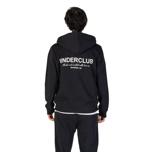 Black Cotton Hoodie-Underclub-LabelTerrace.com