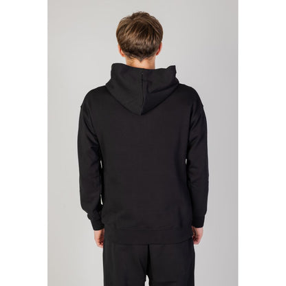 Black Cotton Hoodie-Underclub-LabelTerrace.com