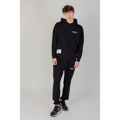 Black Cotton Hoodie-Underclub-LabelTerrace.com