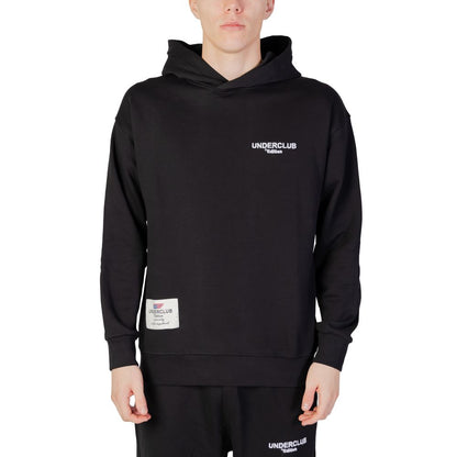 Black Cotton Hoodie-Underclub-LabelTerrace.com