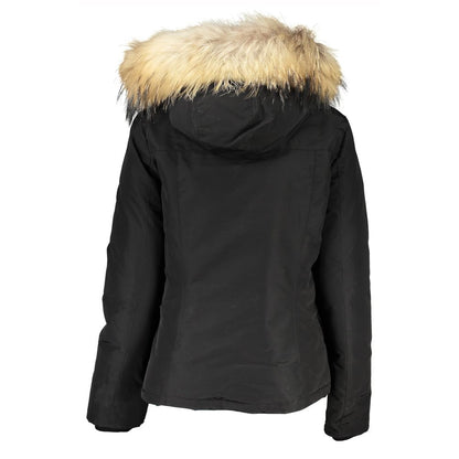Black Cotton Jackets & Coat-Woolrich-LabelTerrace.com