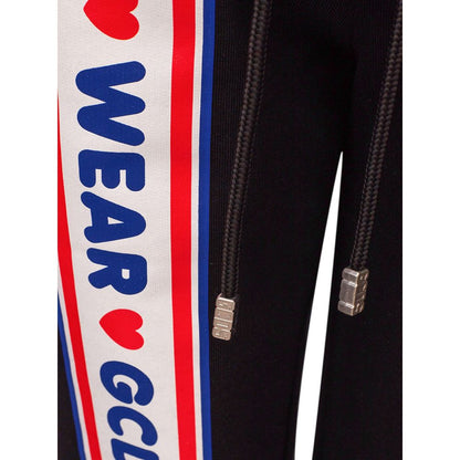 Black Cotton Joggers Workout Pant-GCDS-LabelTerrace.com
