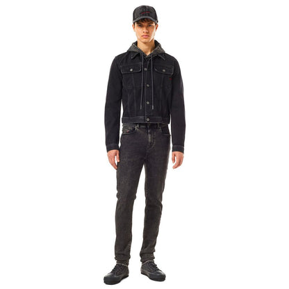Black Cotton Men Jean-Diesel-LabelTerrace.com