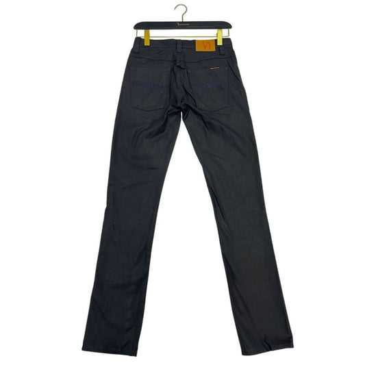Black Cotton Men Jeans-Nudie Jeans-LabelTerrace.com