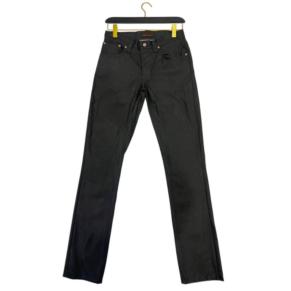 Black Cotton Men Jeans-Nudie Jeans-LabelTerrace.com