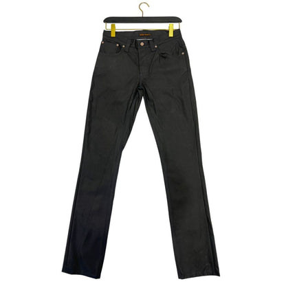 Black Cotton Men Jeans-Nudie Jeans-LabelTerrace.com