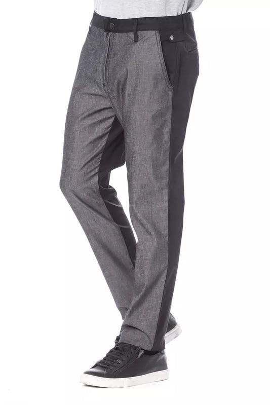 Black Cotton Men Pant-Verri-LabelTerrace.com