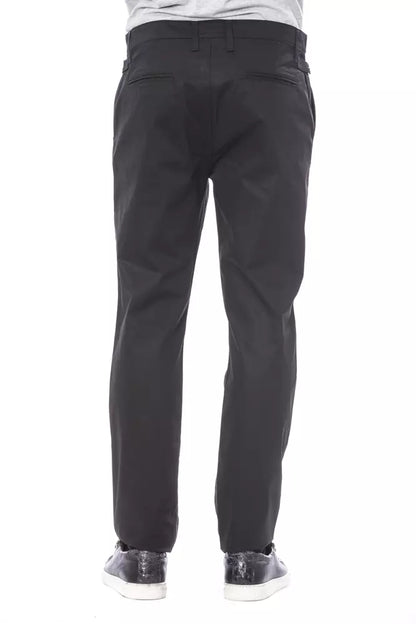 Black Cotton Men Pant-Verri-LabelTerrace.com