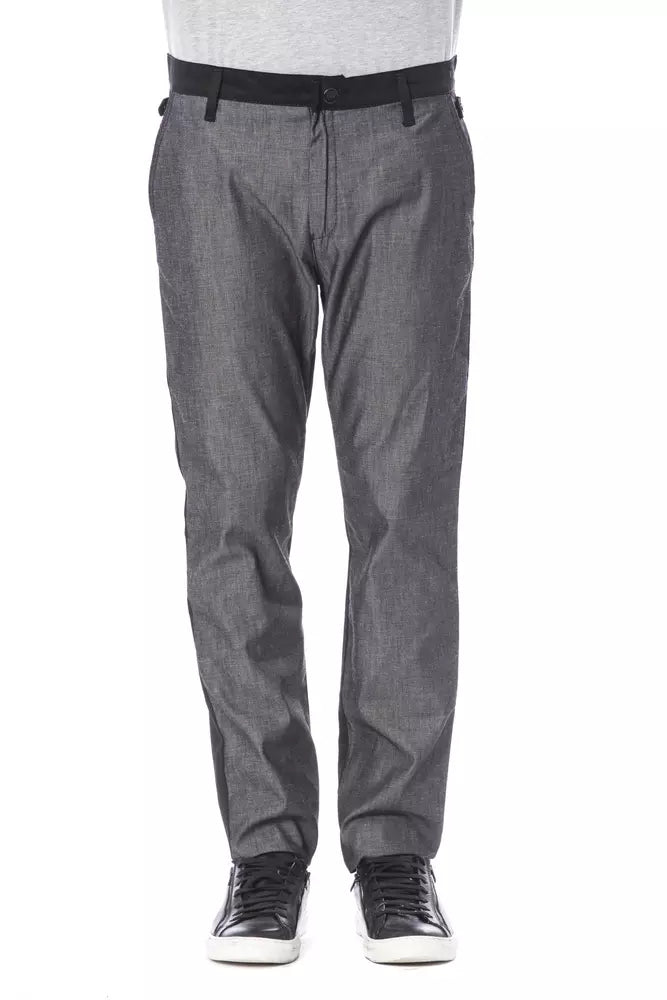 Black Cotton Men Pant-Verri-LabelTerrace.com