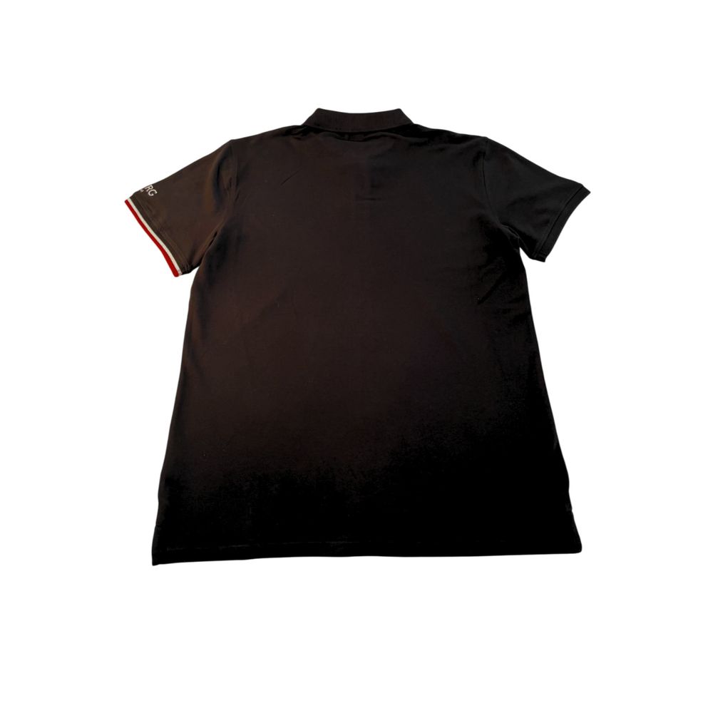 Black Cotton Men Polo Shirt-Iceberg-LabelTerrace.com
