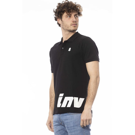 Black Cotton Men Polo Shirt-Invicta-LabelTerrace.com