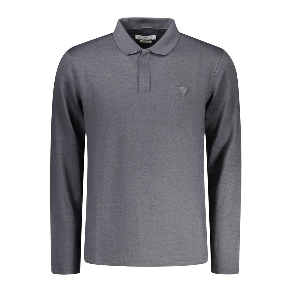 Black Cotton Men Polo Shirt-Guess Jeans-LabelTerrace.com