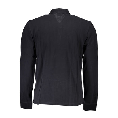 Black Cotton Men Polo Shirt-Napapijri-LabelTerrace.com