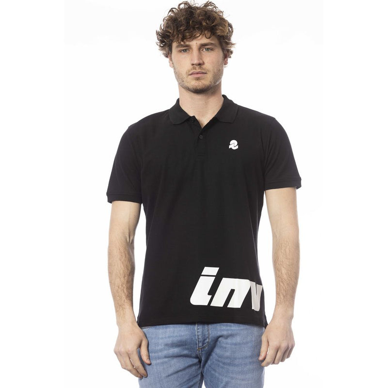 Black Cotton Men Polo Shirt-Invicta-LabelTerrace.com