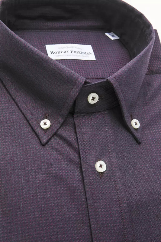 Black Cotton Men Shirt-Robert Friedman-LabelTerrace.com