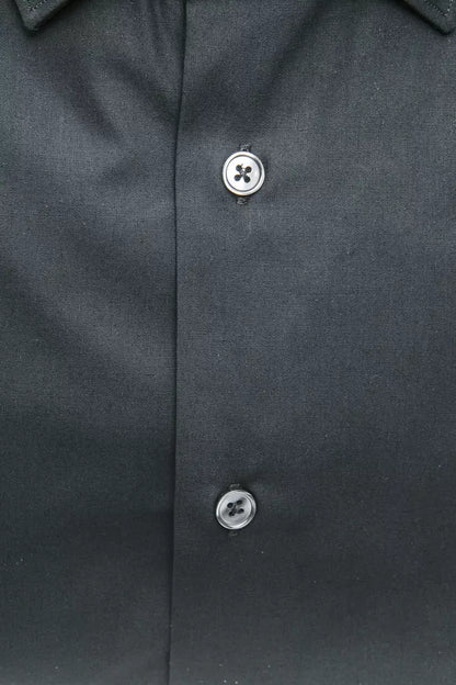Black Cotton Men Shirt
