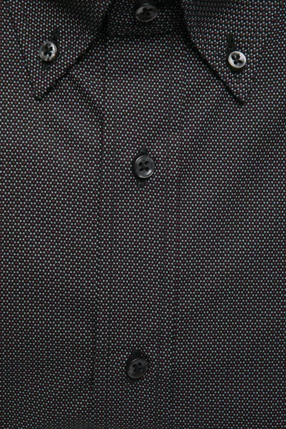 Black Cotton Men Shirt-Robert Friedman-LabelTerrace.com