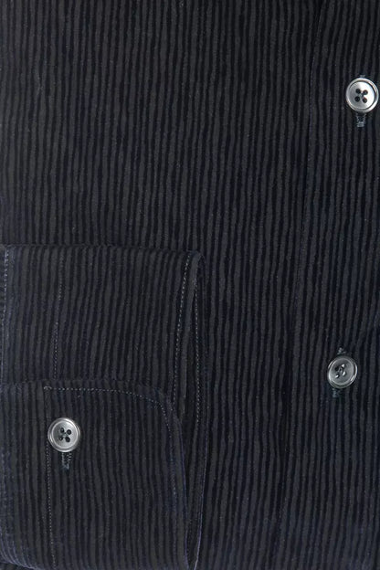 Black Cotton Men Shirt-Robert Friedman-LabelTerrace.com