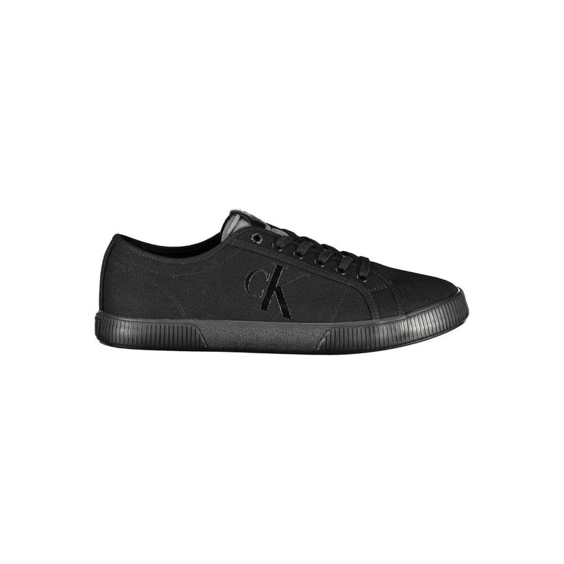 Black Cotton Men Sneaker-Calvin Klein-LabelTerrace.com