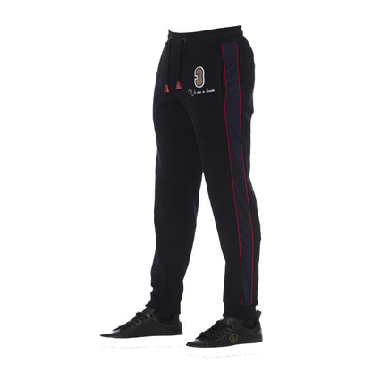 Black Cotton Men Sports Pant-Trussardi-LabelTerrace.com