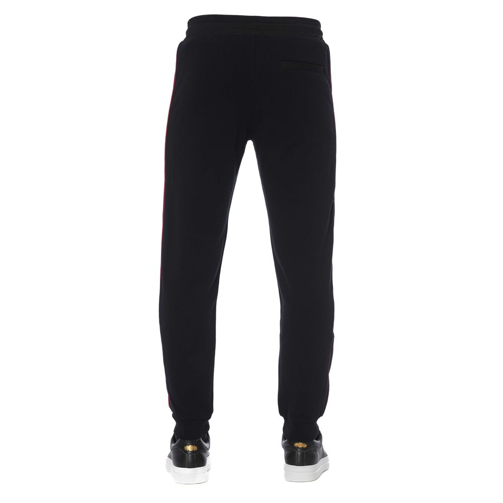 Black Cotton Men Sports Pants