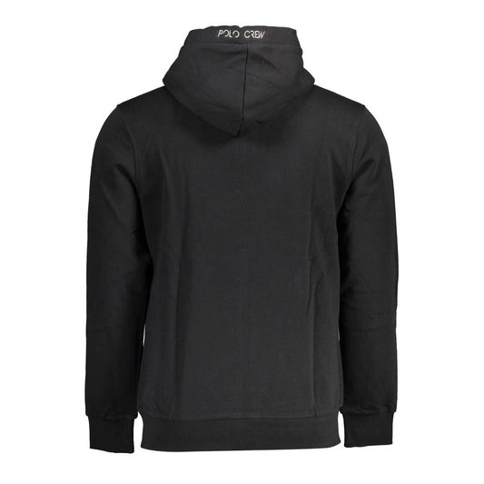 Black Cotton Men Sweater-La Martina-LabelTerrace.com