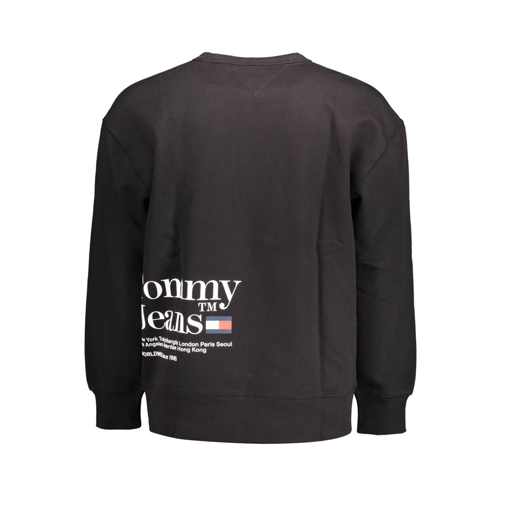 Black Cotton Men Sweater-Tommy Hilfiger-LabelTerrace.com