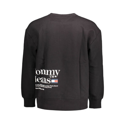 Black Cotton Men Sweater-Tommy Hilfiger-LabelTerrace.com