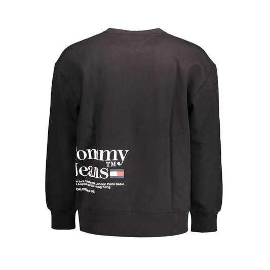 Black Cotton Men Sweater-Tommy Hilfiger-LabelTerrace.com