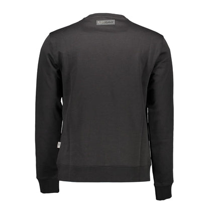Black Cotton Men Sweater-Plein Sport-LabelTerrace.com