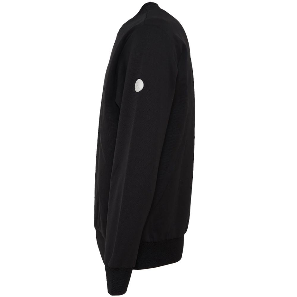 Black Cotton Men Sweater
