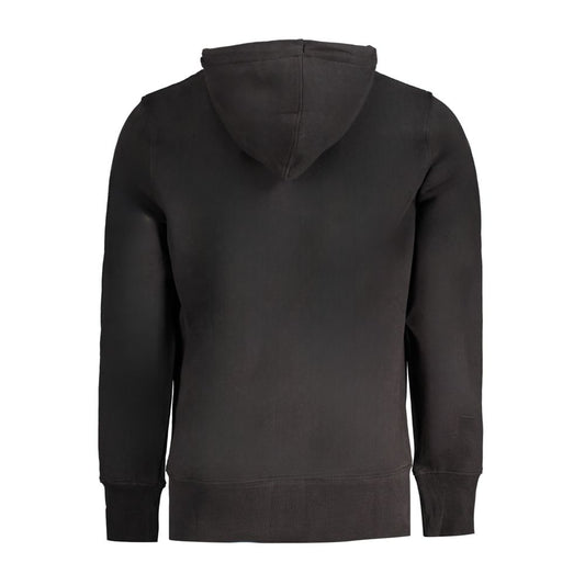Black Cotton Men Sweater Hoodie-Calvin Klein-LabelTerrace.com