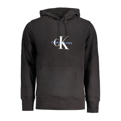 Black Cotton Men Sweater Hoodie-Calvin Klein-LabelTerrace.com