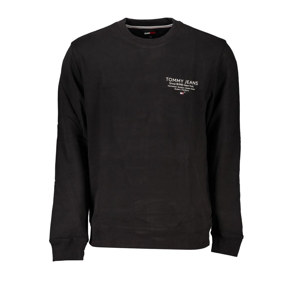 Black Cotton Men Sweater-Tommy Hilfiger-LabelTerrace.com
