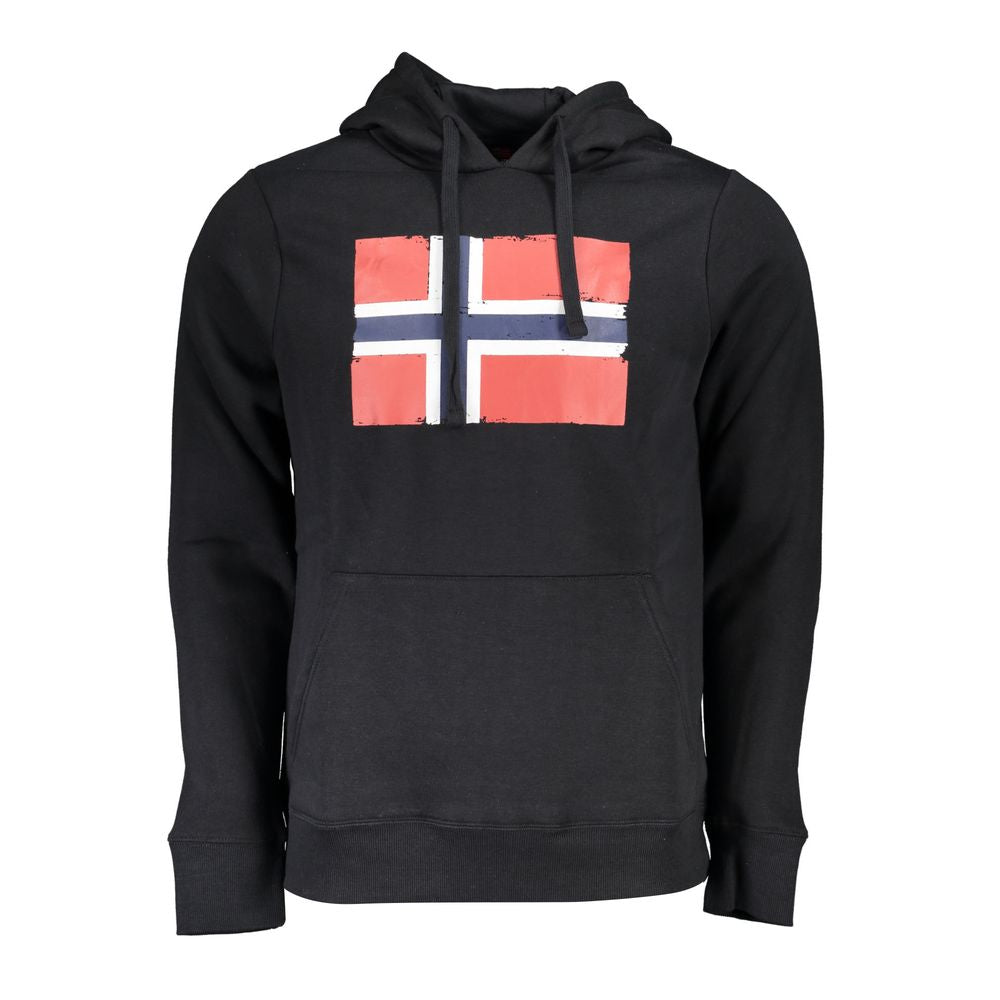 Black Cotton Men Sweater-Norway 1963-LabelTerrace.com