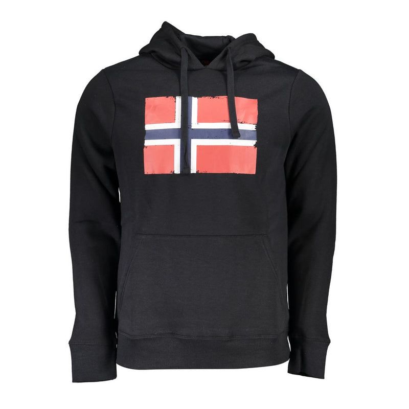 Black Cotton Men Sweater-Norway 1963-LabelTerrace.com