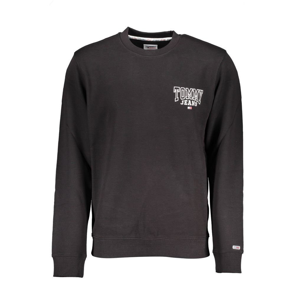 Black Cotton Men Sweater-Tommy Hilfiger-LabelTerrace.com