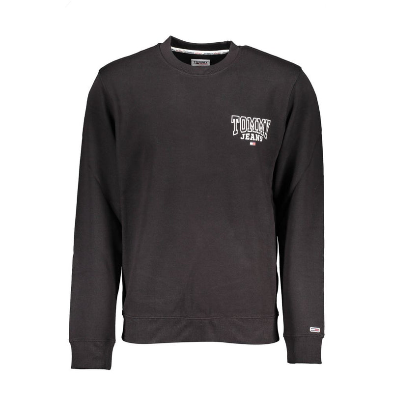 Black Cotton Men Sweater-Tommy Hilfiger-LabelTerrace.com